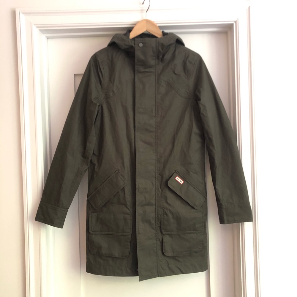 Hunter Cotton Hunting Coat in dark olive